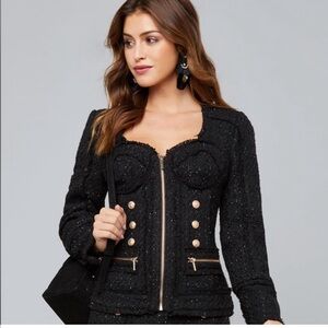 NWT BEBE Soraya Tweed Blazer RARE